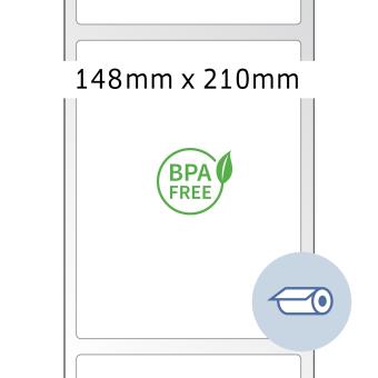 HERMA Thermolabels, 58305, paper thermo eco, white, 148x210mm, 2.000 labels/roll/min. 44 rolls 