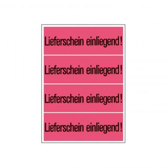 HERMA Caution label LIEFERSCHEIN, 6754, paper luminous red, 118x39 mm, 250 sheets/1.000 labels 