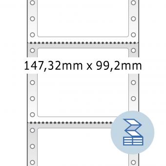 HERMA Computer labels endless, 8072, paper white, perforated, 147,32x99,20mm, 1.000 labels/pack 