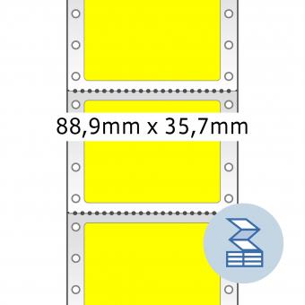 HERMA Computer labels endless, 8181, paper yellow, 88,90x35,70mm, 2.000 labels/pack 