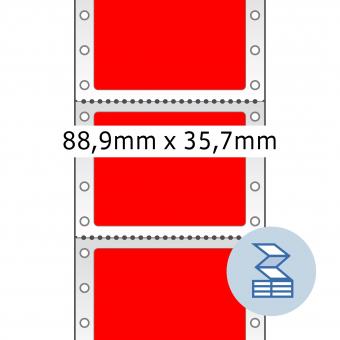 HERMA Computer labels endless, 8182, paper red, 88,90x35,70mm, 2.000 labels/pack 
