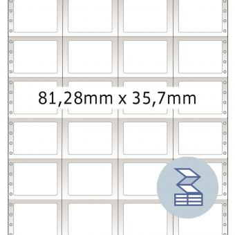 HERMA Computer labels endless, 8242, paper white, 81,28x35,70mm, 16.000 labels/pack 