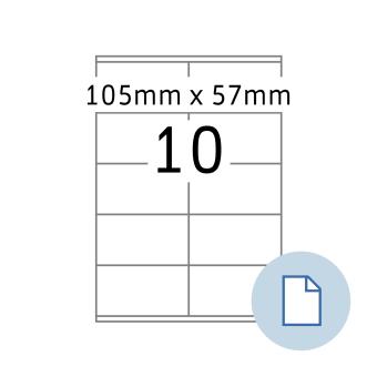 HERMA Labels on A4 sheets, 8420, paper white, 105x57 mm, 500 sheets/5.000 labels 