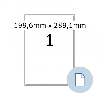 HERMA Labels on A4 sheets, 8772, paper white 199,6x289,1mm100 sheets/100 labels/min. 10 pack 